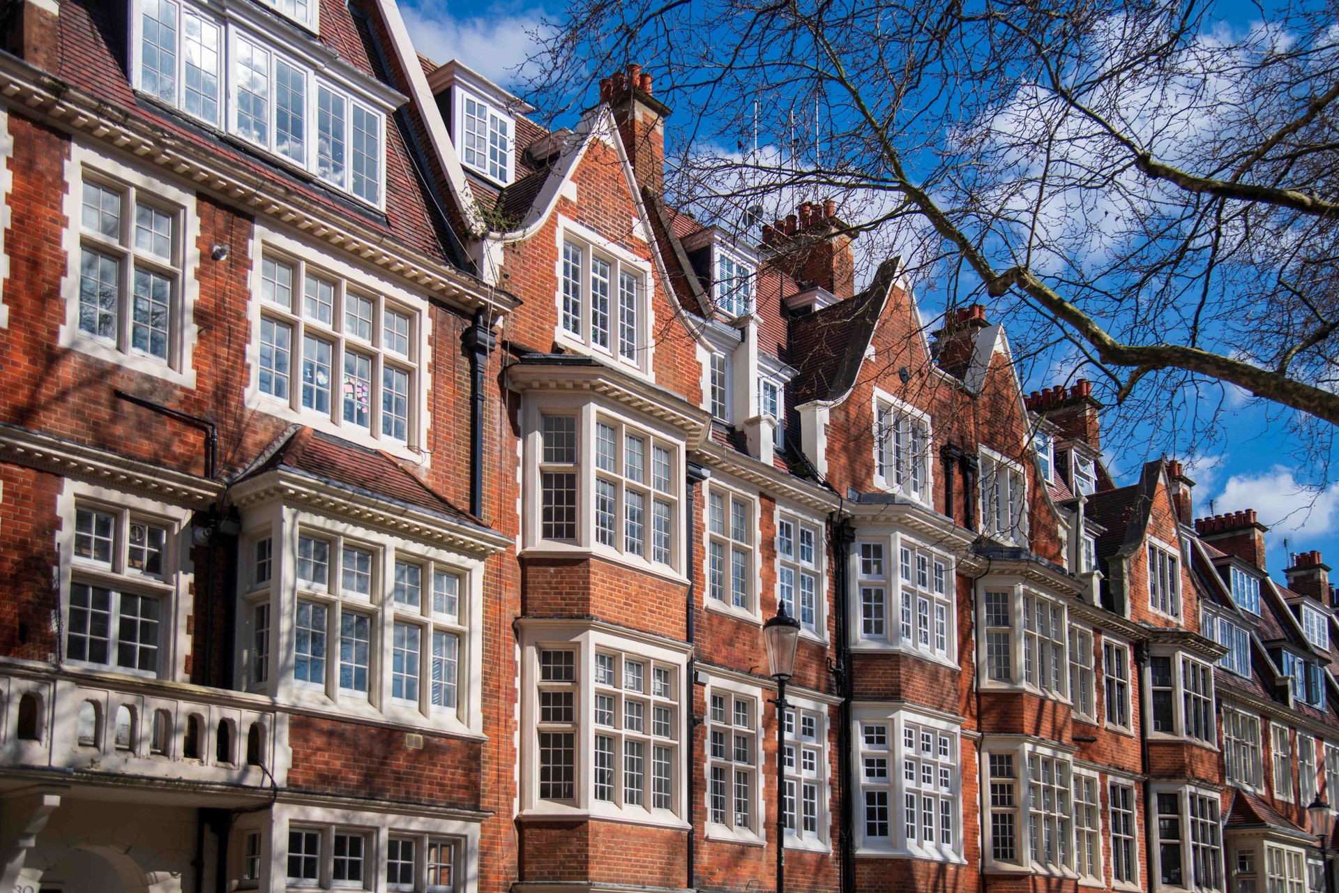 Row of brick houses in Kensington
