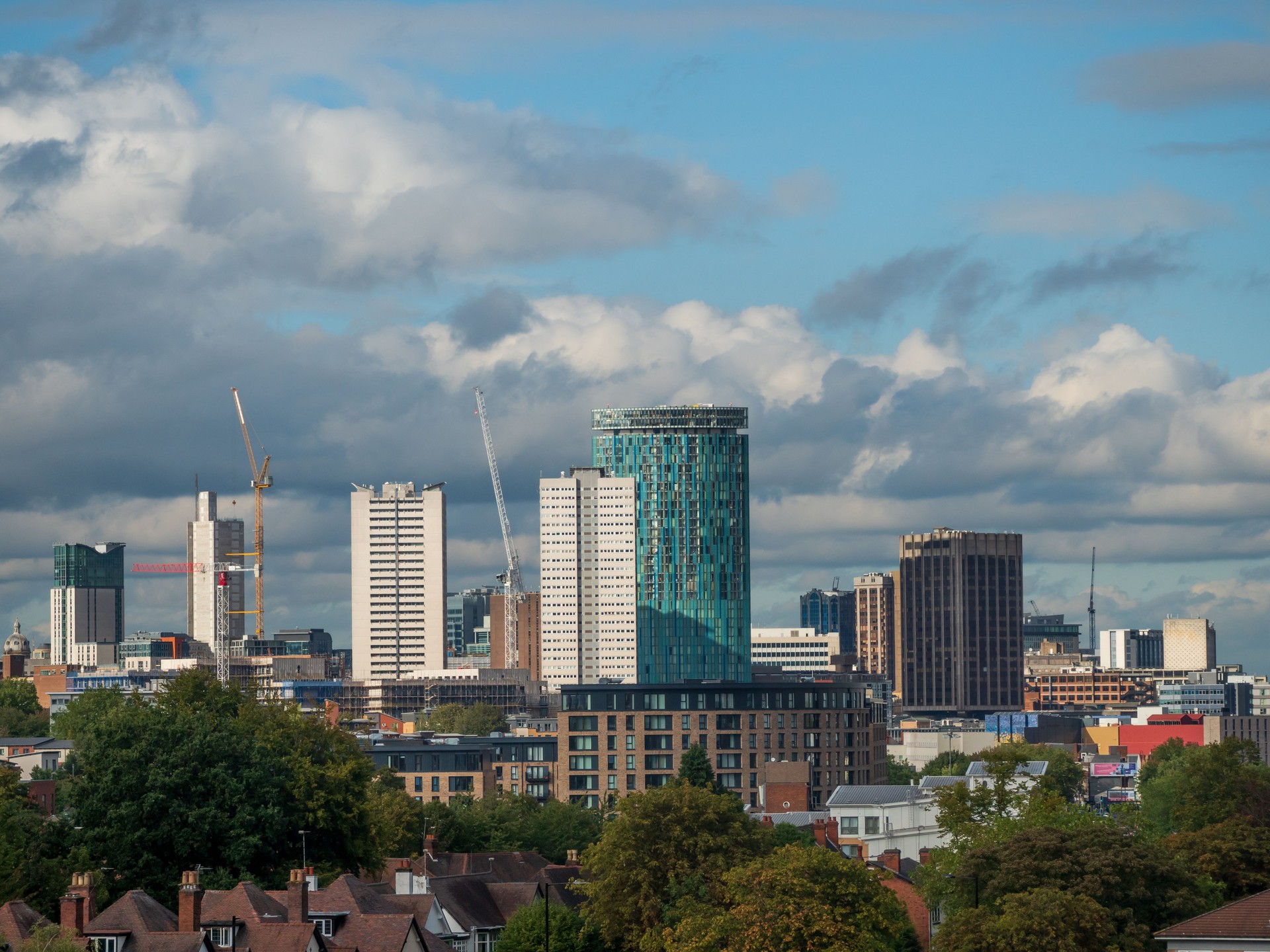 Birmingham city centre skyline.