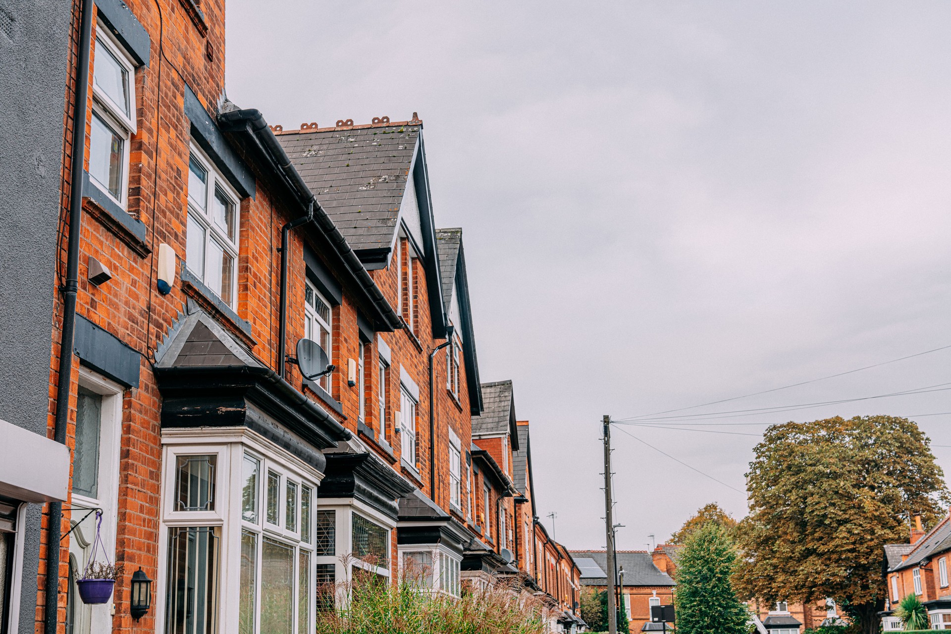 Rows of Homes in Wylde Green, Birmingham UK